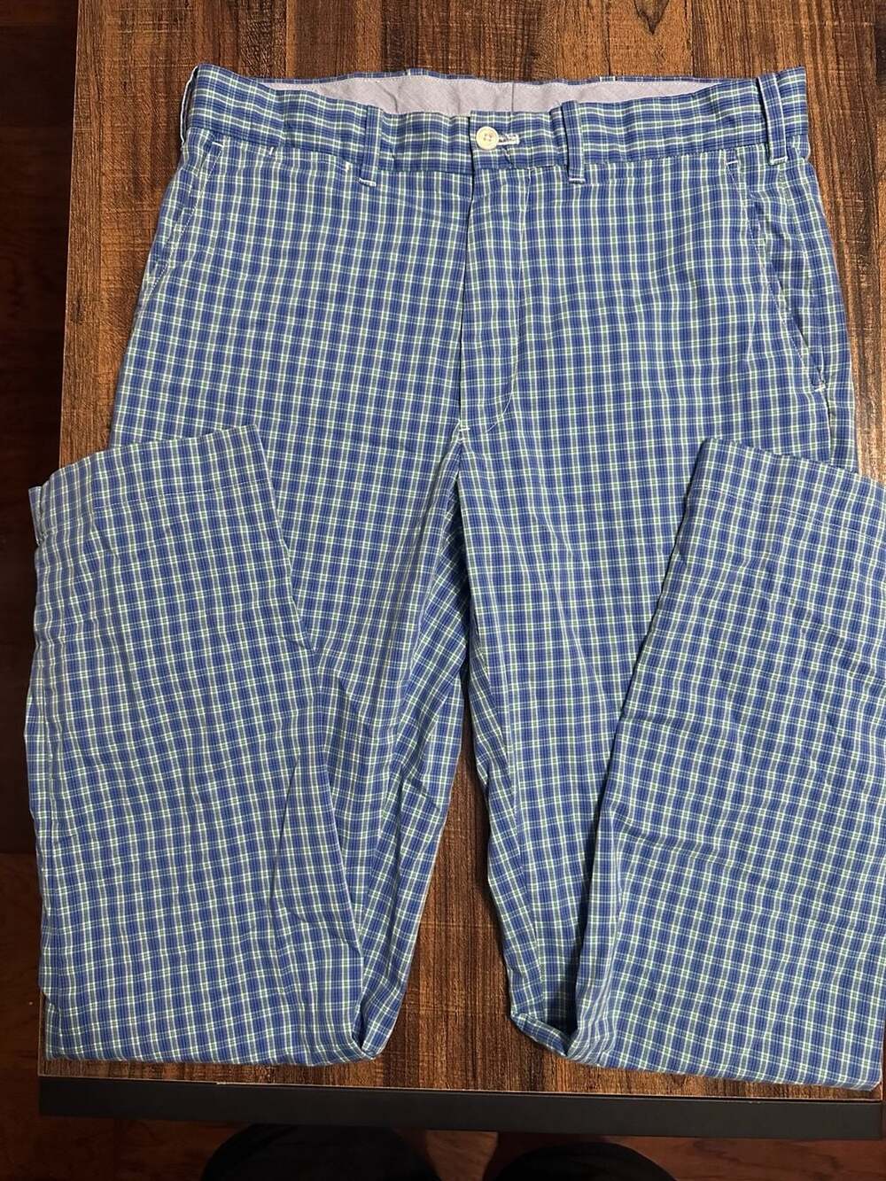 Polo Golf Ralph Lauren Pants Size 30/32 Blue Green Plaid Golf Classic Fit